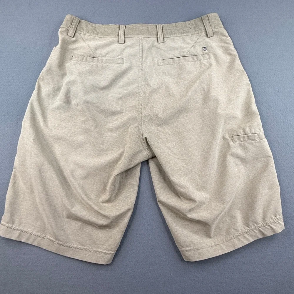 Linksoul Shorts Mens 32 Tan Boardwalker Hybrid Golf Walk Shorts Stretch